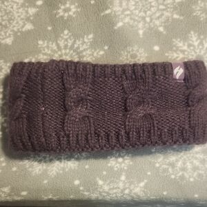 Stylish Purple Knit Fur Lined Neck Warmer.